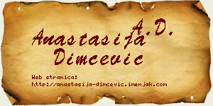 Anastasija Dimčević vizit kartica